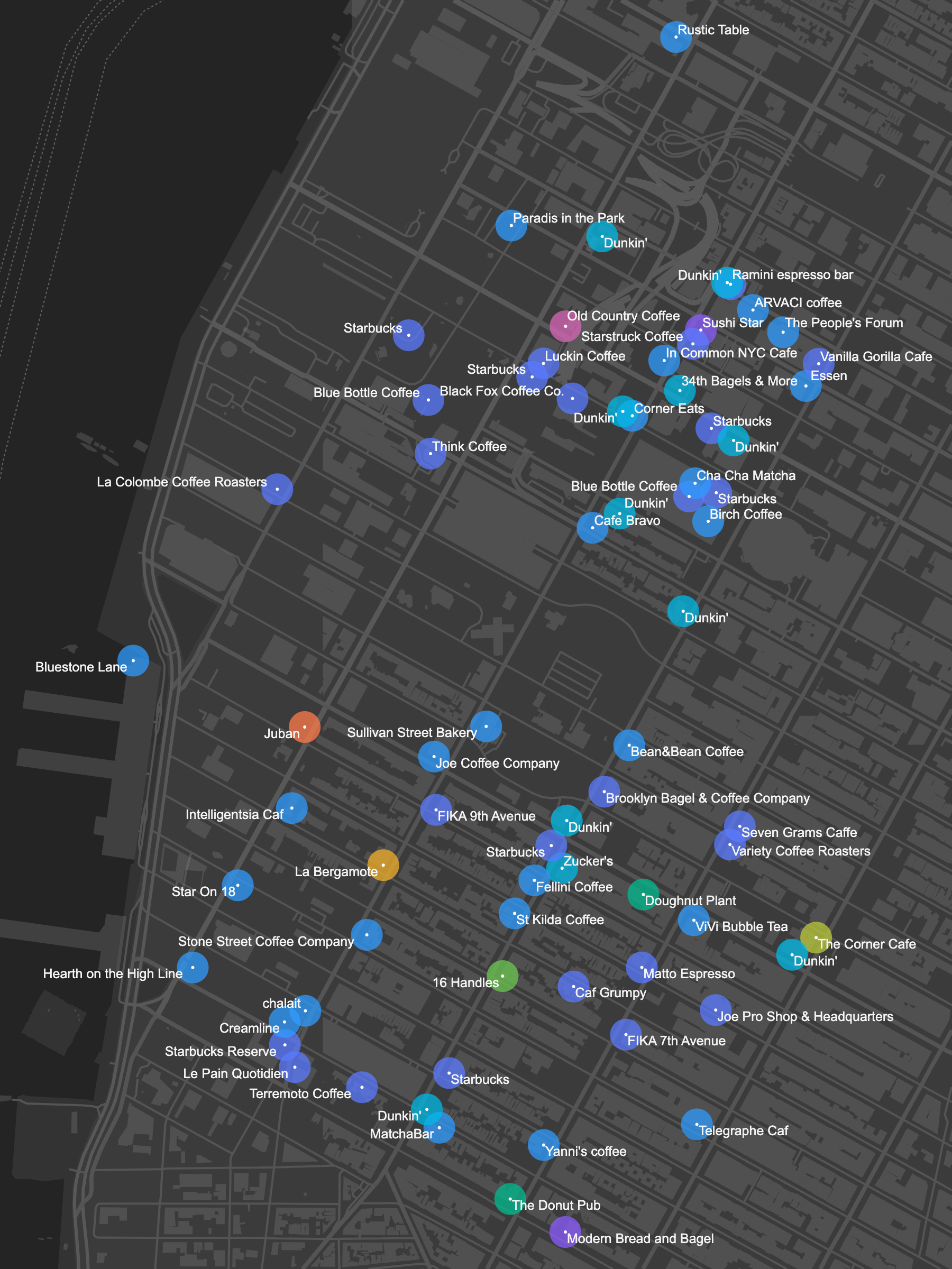 BasisMap map labels with formatting options, collision detection, and adjustable text size